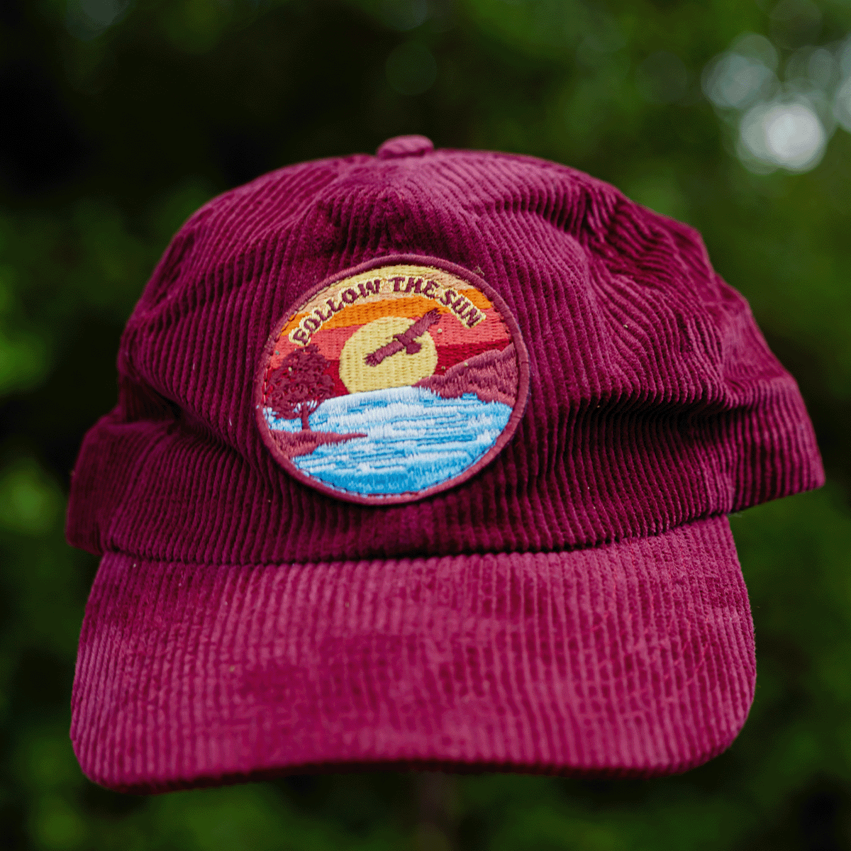 Follow The Sun Corduroy Maroon Cap