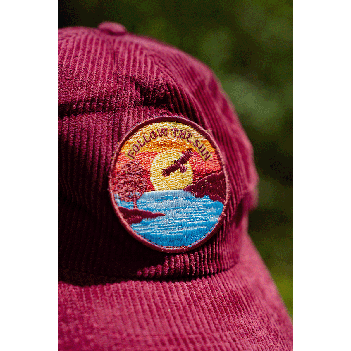 Follow The Sun Corduroy Maroon Cap