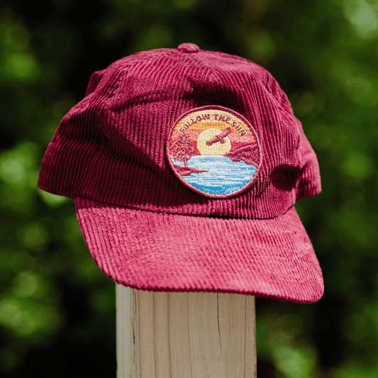 Follow The Sun Corduroy Maroon Cap