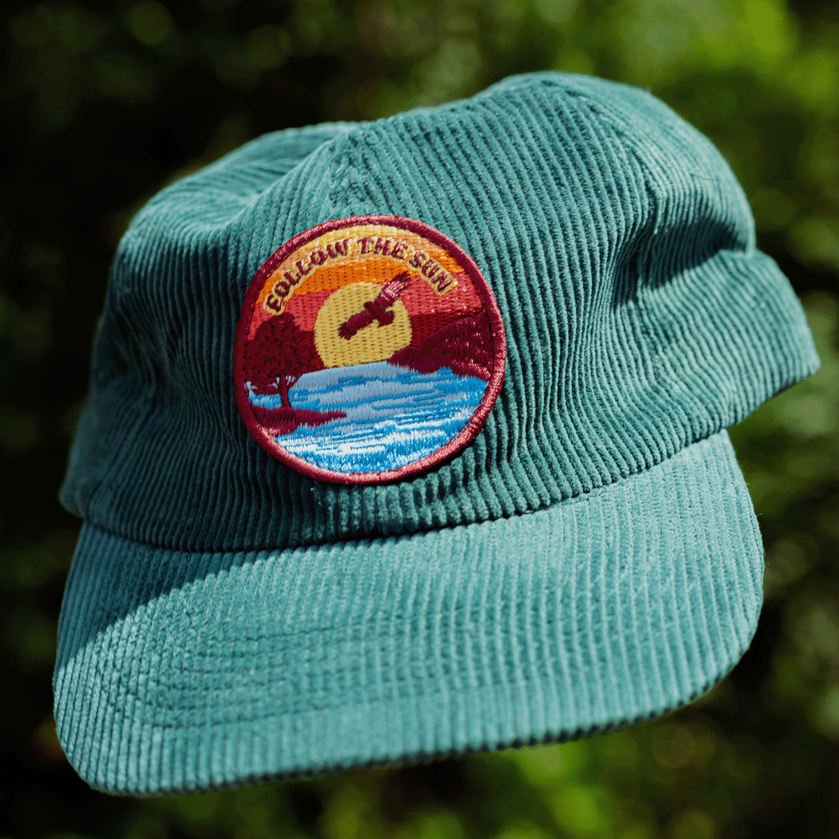 Follow The Sun Corduroy Teal Cap